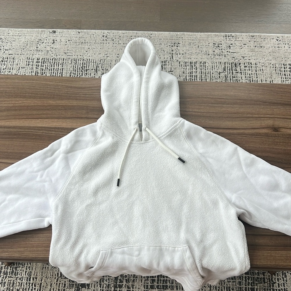 Vince white fleece hoodie